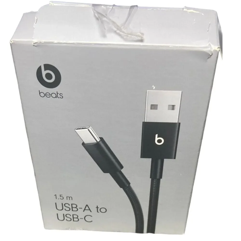 Beats USB-C Cable 1.5m Black Woven Durable Fast Charging NEW Packaging Worn
